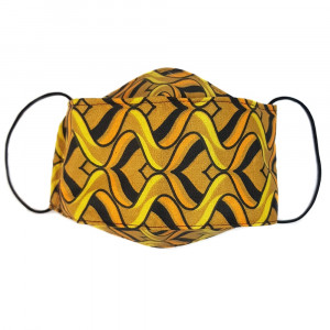 Máscara de Tecido amarelo Kit 4 unidades Maria Adna