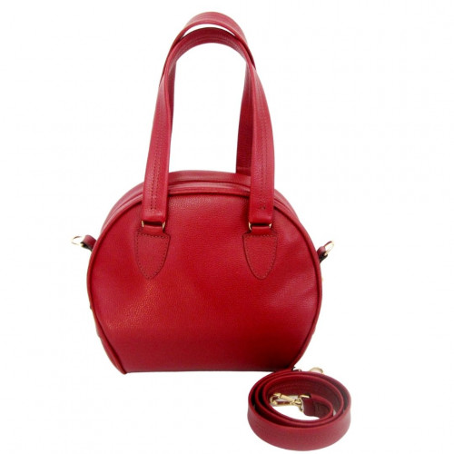 Bolsa Tiracolo/Mão em Couro legítimo vermelho Maria Adna