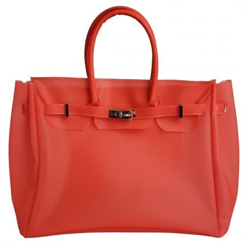 Bolsa Tiracolo em Silicone Coral Maria Adna