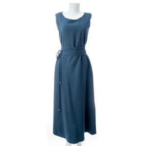 Vestido longo azul Maria Adna