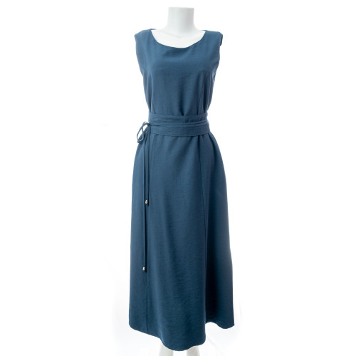 Vestido longo azul Maria Adna