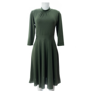 Vestido Midi verde com mangas longas Maria Adna